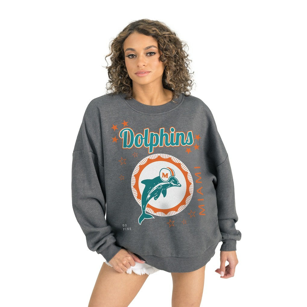 NFL Miami Dolphins Gameday Couture Women's Ready to Rumble Premium Fleece Pullover Sweatshirt
