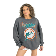 NFL Miami Dolphins Gameday Couture Women's Ready to Rumble Premium Fleece Pullover Sweatshirt