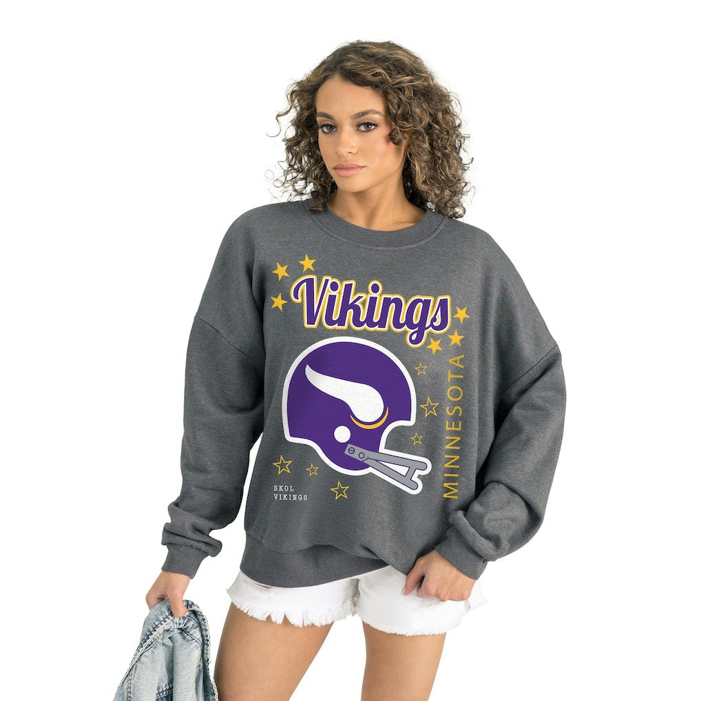 NFL Minnesota Vikings Gameday Couture Women's Ready to Rumble Premium Fleece Pullover Sweatshirt