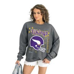 NFL Minnesota Vikings Gameday Couture Women's Ready to Rumble Premium Fleece Pullover Sweatshirt