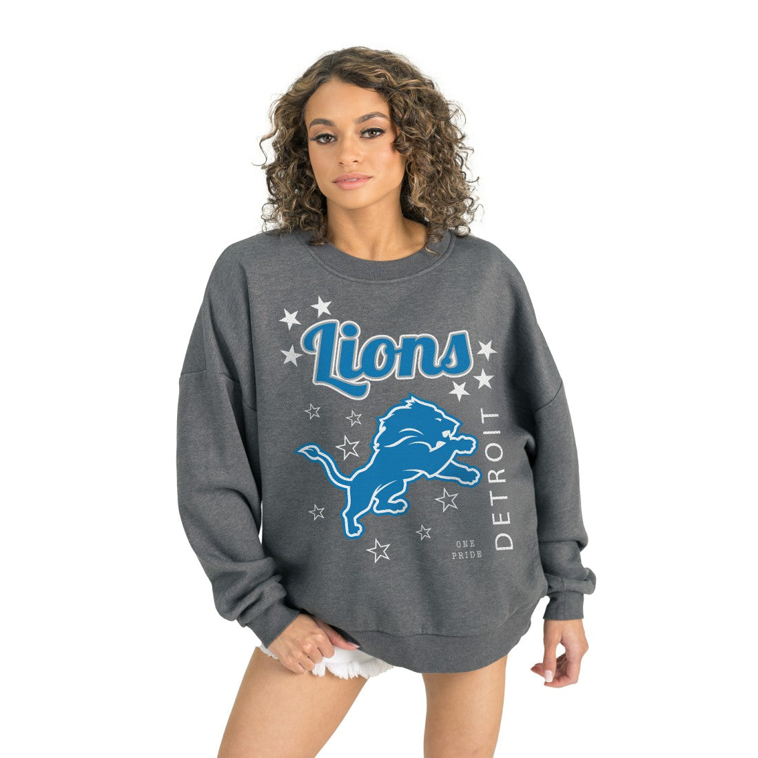 NFL Detroit Lions Gameday Couture Women's Ready to Rumble Premium Fleece Pullover Sweatshirt