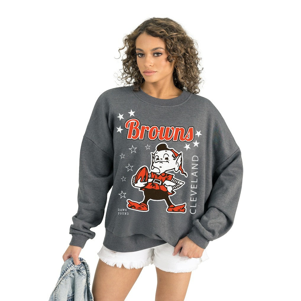 NFL Cleveland Browns Gameday Couture Women's Ready to Rumble Premium Fleece Pullover Sweatshirt