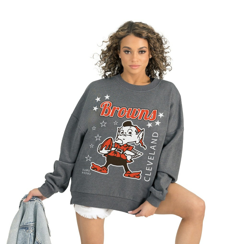 NFL Cleveland Browns Gameday Couture Women's Ready to Rumble Premium Fleece Pullover Sweatshirt
