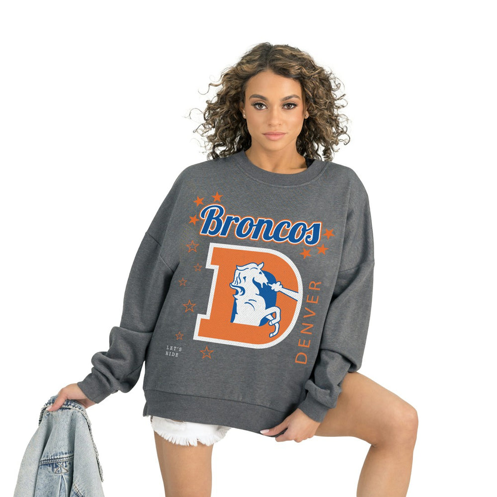 NFL Denver Broncos Gameday Couture Women's Ready to Rumble Premium Fleece Pullover Sweatshirt