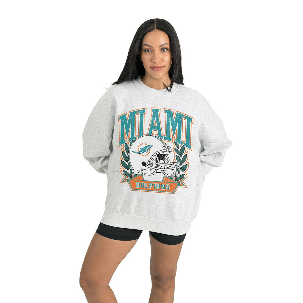 NFL Miami Dolphins Gameday Couture Women's Heritage Premium Fleece Pullover Sweatshirt