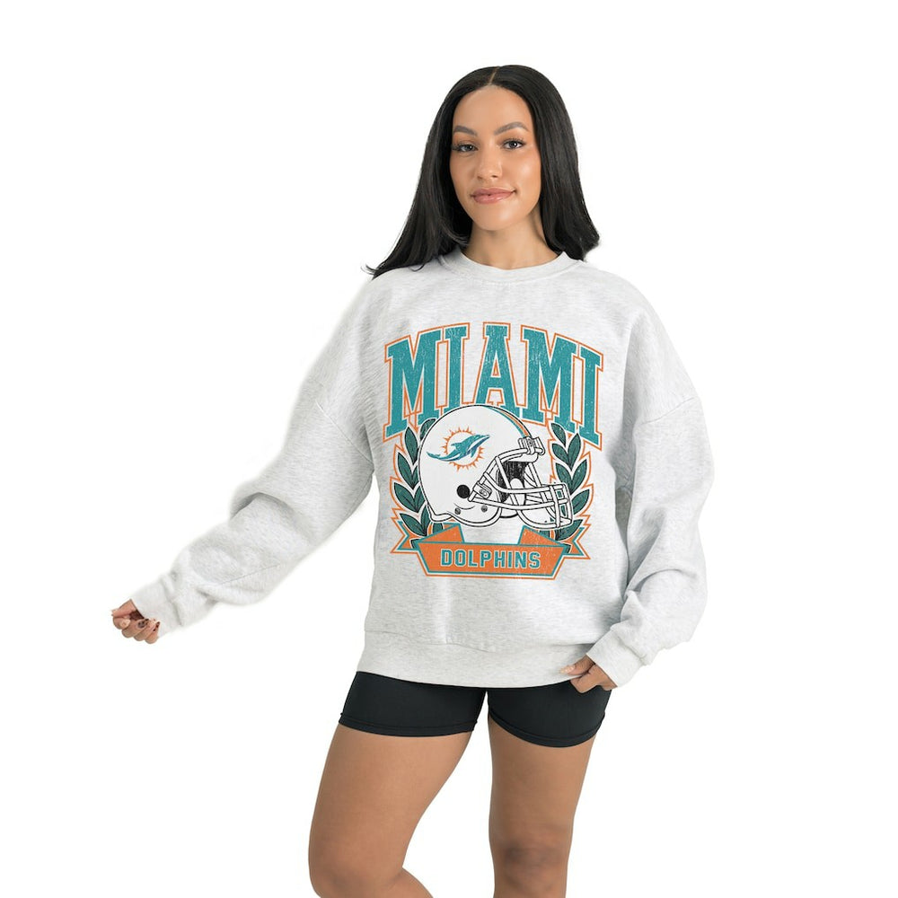 NFL Miami Dolphins Gameday Couture Women's Heritage Premium Fleece Pullover Sweatshirt