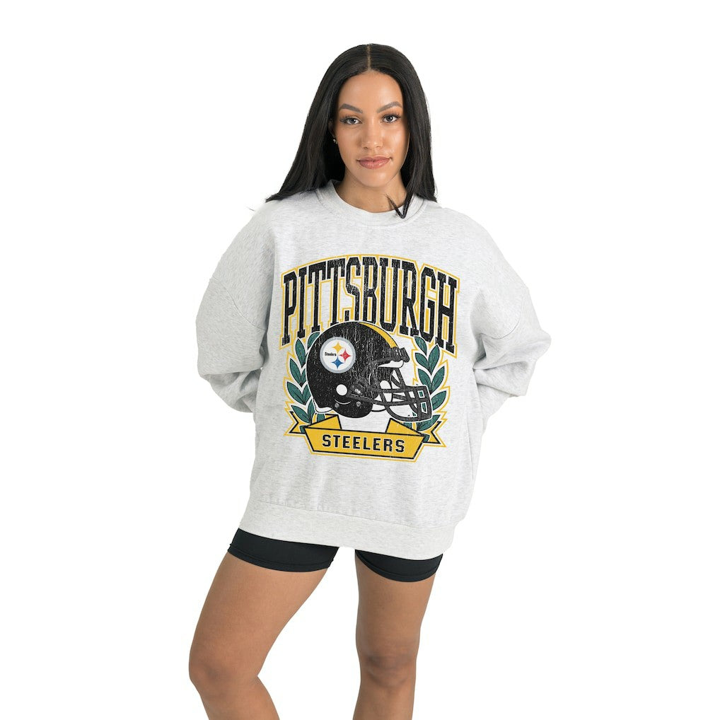 NFL Pittsburgh Steelers Gameday Couture Women's Heritage Premium Fleece Pullover Sweatshirt