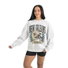 NFL New Orleans Saints Gameday Couture Women's Heritage Premium Fleece Pullover Sweatshirt