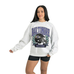 NFL Baltimore Ravens Gameday Couture Women's Heritage Premium Fleece Pullover Sweatshirt