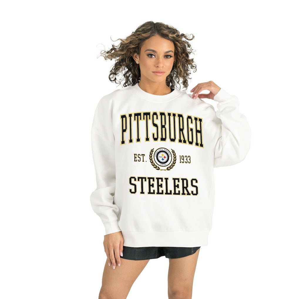 NFL Pittsburgh Steelers Gameday Couture Women's Timeless Triumph Premium Fleece Pullover Sweatshirt