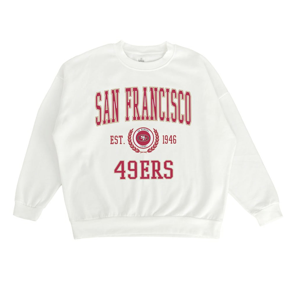 NFL San Francisco 49ers Gameday Couture Women's Timeless Triumph Premium Fleece Pullover Sweatshirt