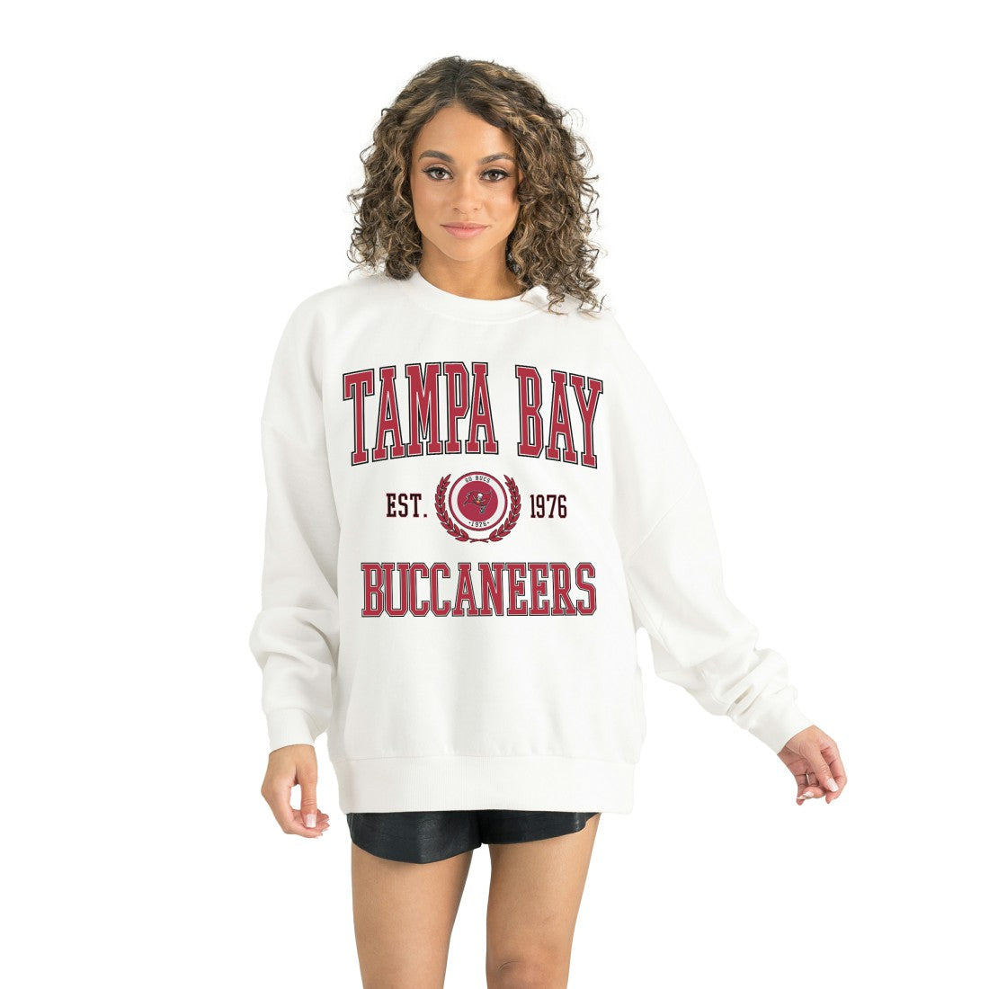 NFL Tampa Bay Buccaneers Gameday Couture Women's Timeless Triumph Premium Fleece Pullover Sweatshirt