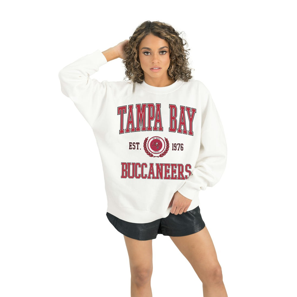 NFL Tampa Bay Buccaneers Gameday Couture Women's Timeless Triumph Premium Fleece Pullover Sweatshirt