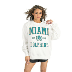 NFL Miami Dolphins Gameday Couture Women's Timeless Triumph Premium Fleece Pullover Sweatshirt