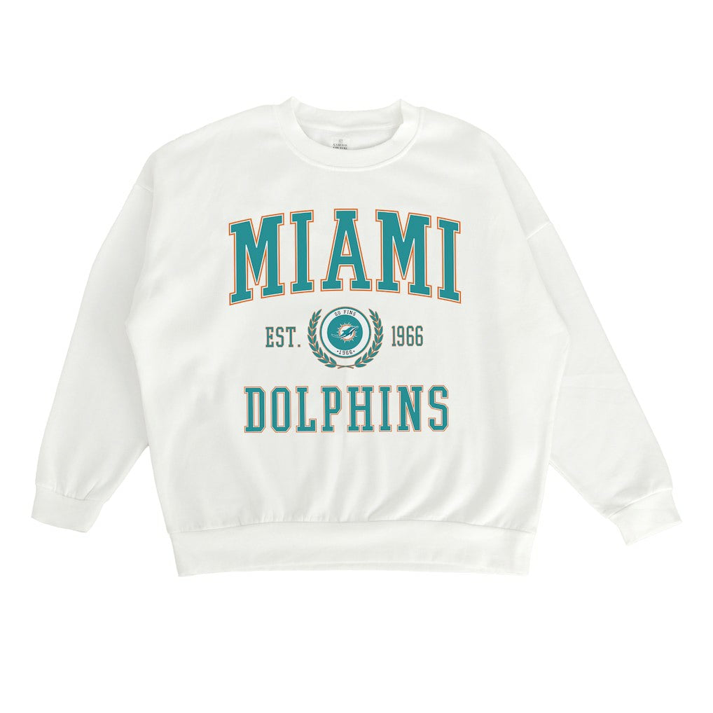 NFL Miami Dolphins Gameday Couture Women's Timeless Triumph Premium Fleece Pullover Sweatshirt