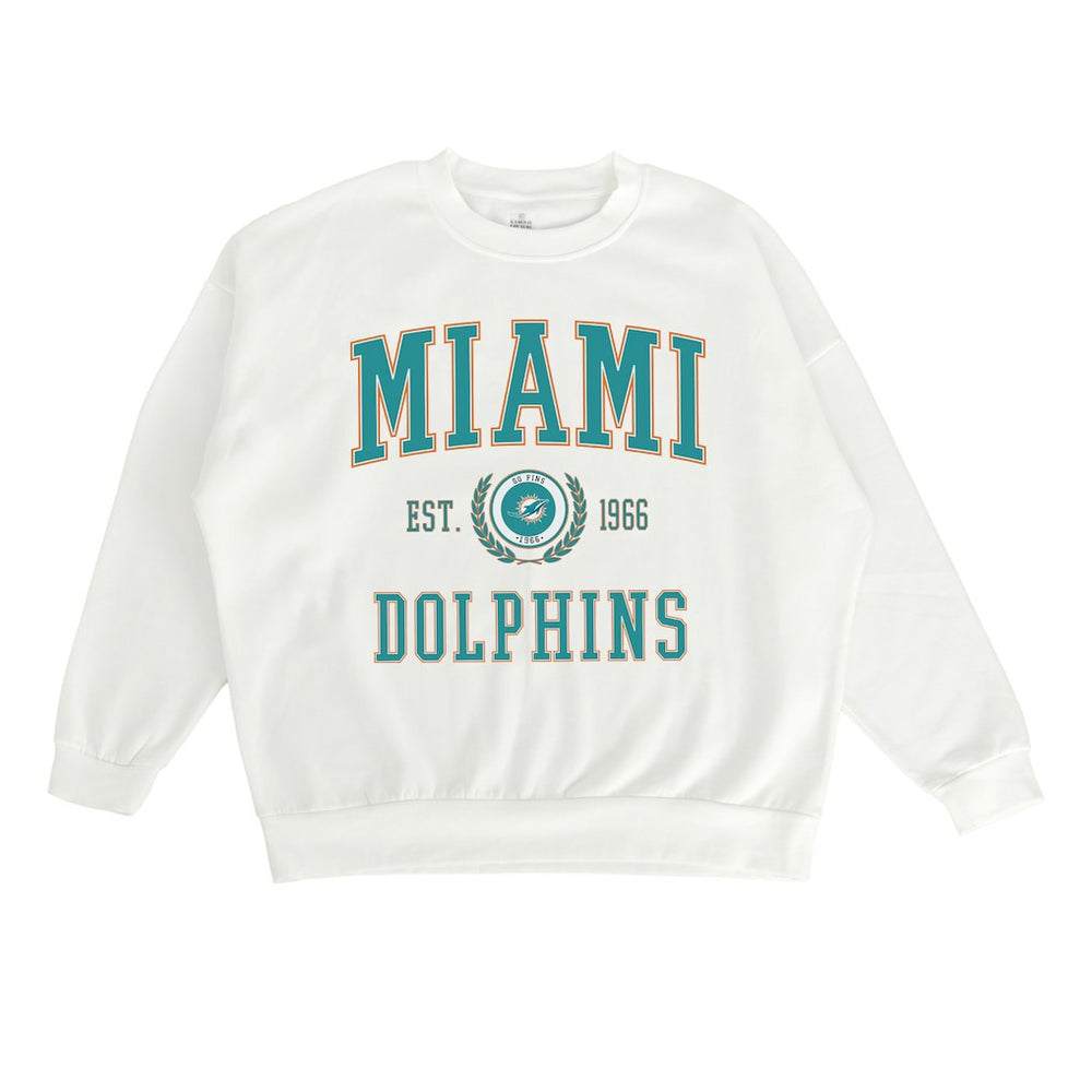 NFL Miami Dolphins Gameday Couture Women's Timeless Triumph Premium Fleece Pullover Sweatshirt