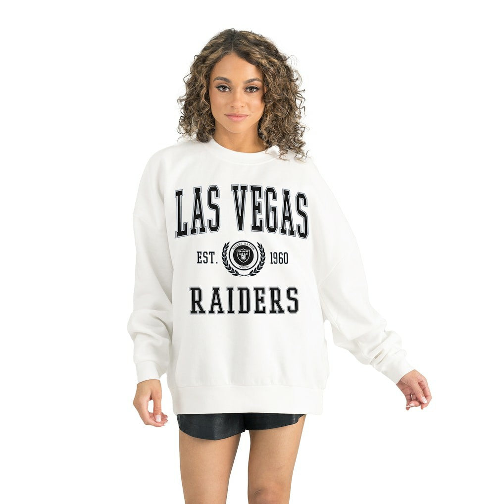 NFL Las Vegas Raiders Gameday Couture Women's Timeless Triumph Premium Fleece Pullover Sweatshirt