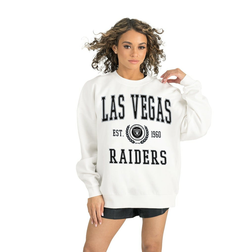 NFL Las Vegas Raiders Gameday Couture Women's Timeless Triumph Premium Fleece Pullover Sweatshirt