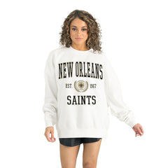 NFL New Orleans Saints Gameday Couture Women's Timeless Triumph Premium Fleece Pullover Sweatshirt