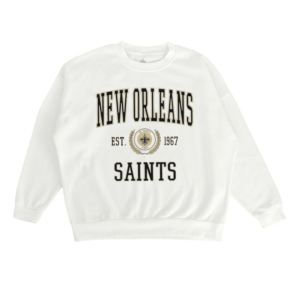 NFL New Orleans Saints Gameday Couture Women's Timeless Triumph Premium Fleece Pullover Sweatshirt