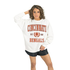 NFL Cincinnati Bengals Gameday Couture Women's Timeless Triumph Premium Fleece Pullover Sweatshirt