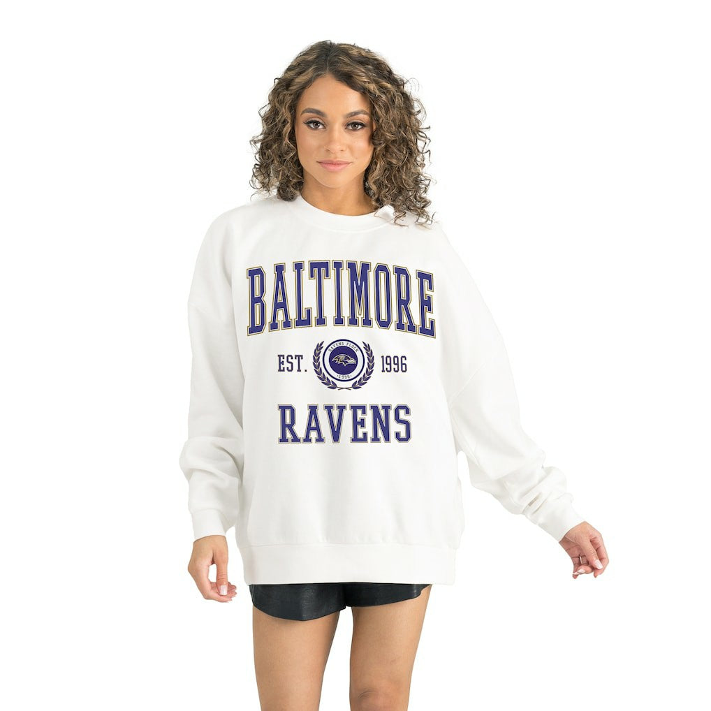 NFL Baltimore Ravens Gameday Couture Women's Timeless Triumph Premium Fleece Pullover Sweatshirt