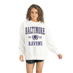 NFL Baltimore Ravens Gameday Couture Women's Timeless Triumph Premium Fleece Pullover Sweatshirt