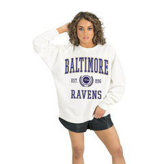 NFL Baltimore Ravens Gameday Couture Women's Timeless Triumph Premium Fleece Pullover Sweatshirt