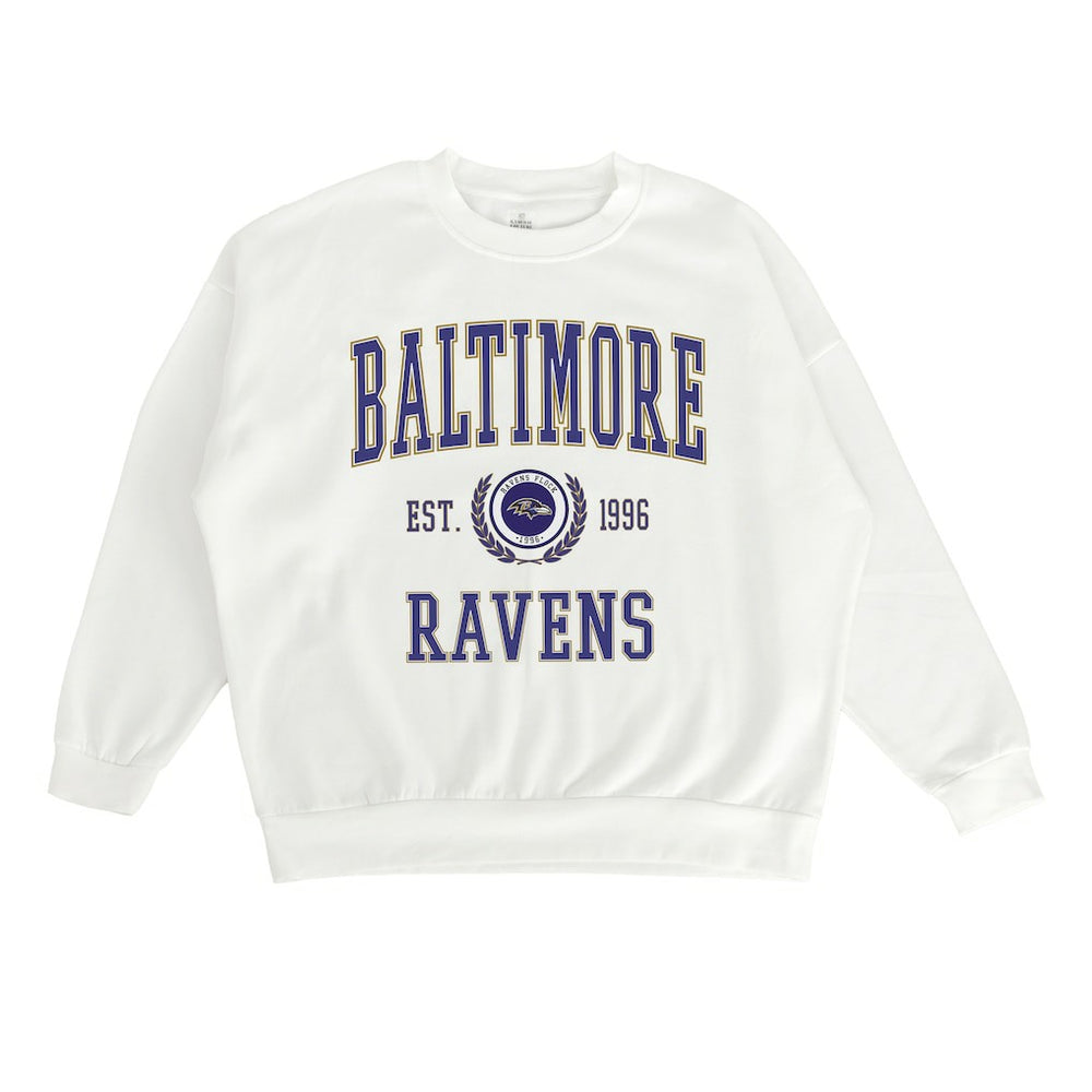 NFL Baltimore Ravens Gameday Couture Women's Timeless Triumph Premium Fleece Pullover Sweatshirt
