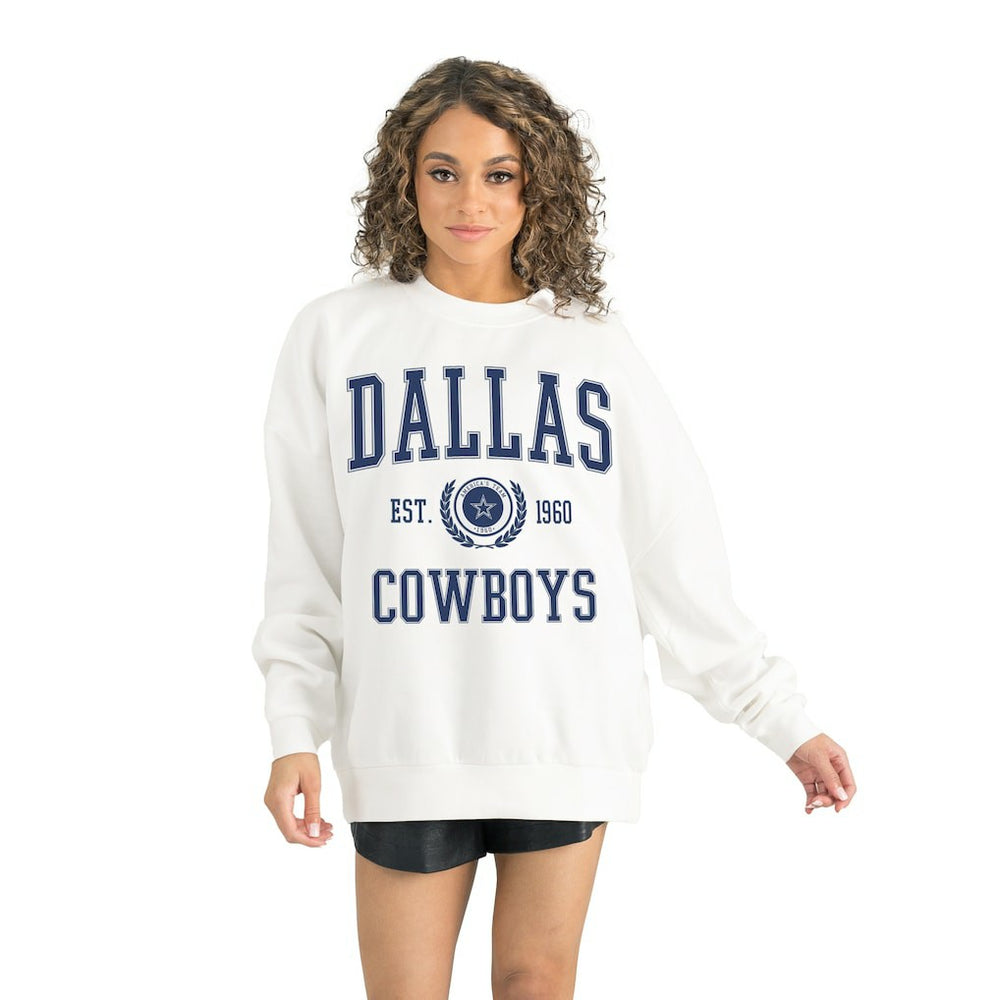 NFL Dallas Cowboys Gameday Couture Women's Timeless Triumph Premium Fleece Pullover Sweatshirt