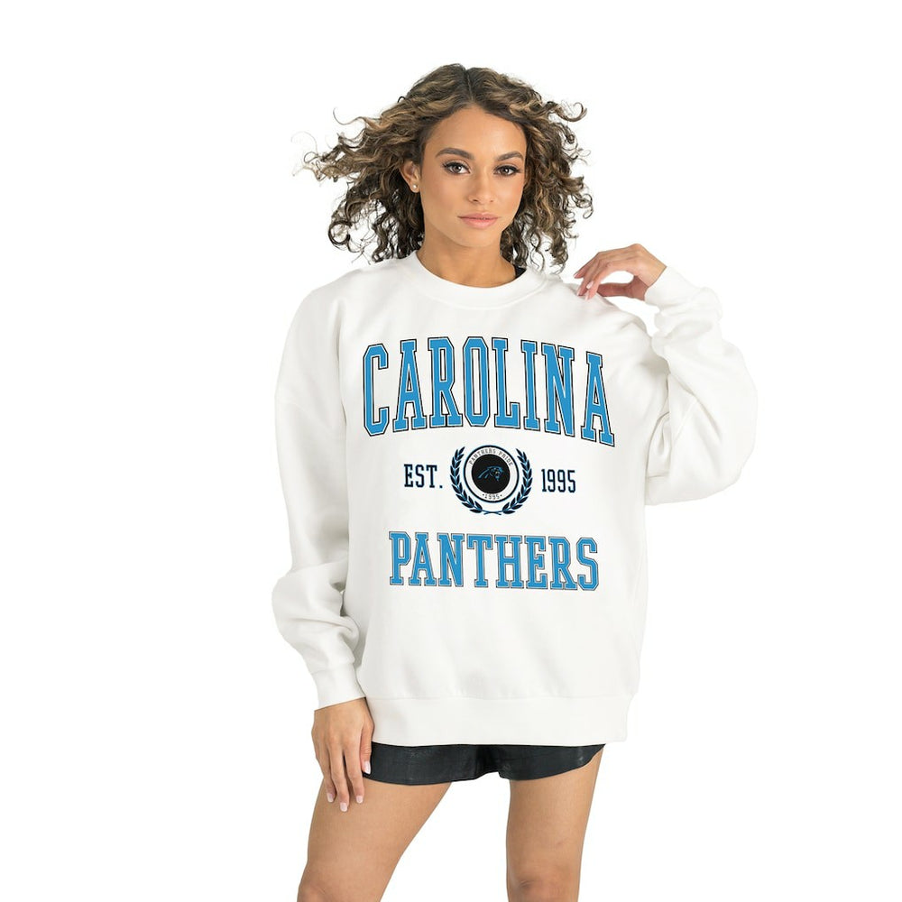 NFL Carolina Panthers Gameday Couture Women's Timeless Triumph Premium Fleece Pullover Sweatshirt