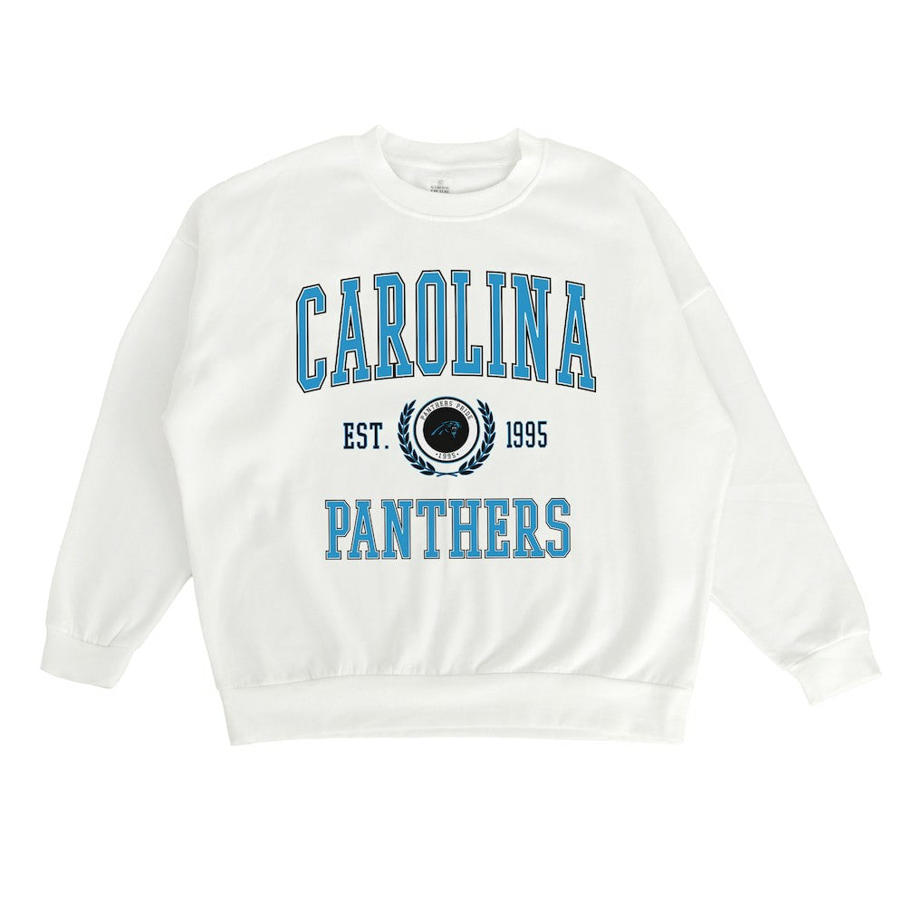 NFL Carolina Panthers Gameday Couture Women's Timeless Triumph Premium Fleece Pullover Sweatshirt