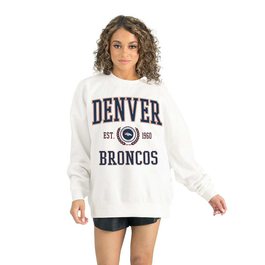 NFL Denver Broncos Gameday Couture Women's Timeless Triumph Premium Fleece Pullover Sweatshirt
