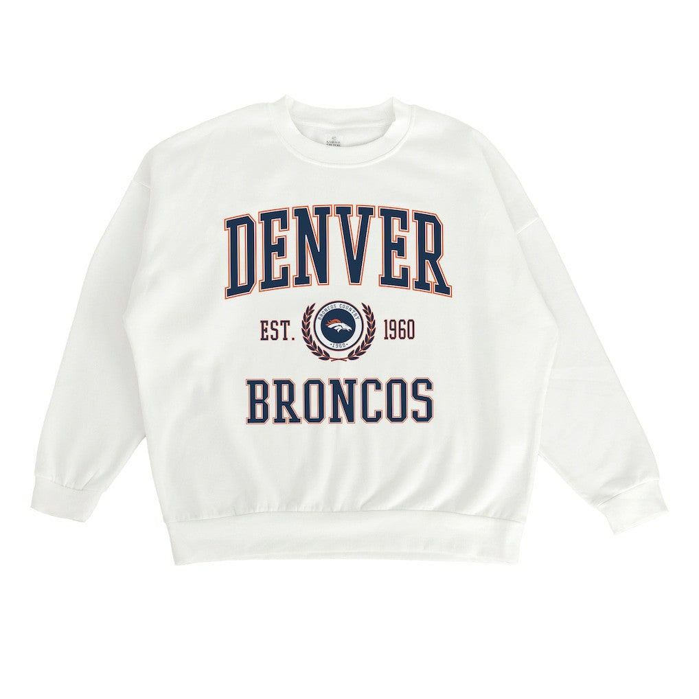 NFL Denver Broncos Gameday Couture Women's Timeless Triumph Premium Fleece Pullover Sweatshirt