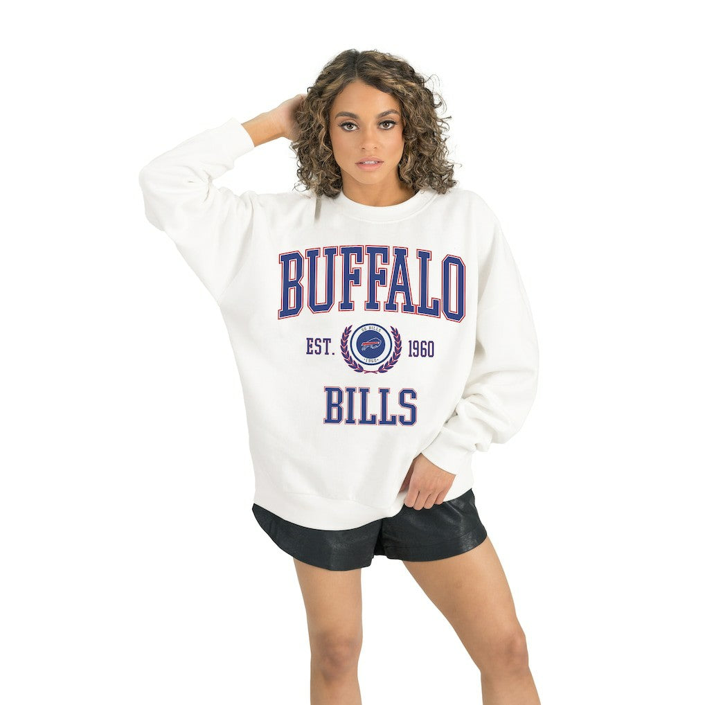 NFL Buffalo Bills Gameday Couture Women's Timeless Triumph Premium Fleece Pullover Sweatshirt