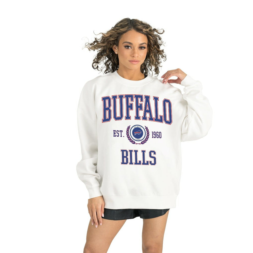 NFL Buffalo Bills Gameday Couture Women's Timeless Triumph Premium Fleece Pullover Sweatshirt