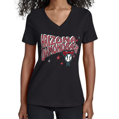 Arizona Diamondbacks Starter Women's Fireworks V-Neck T-Shirt - Black