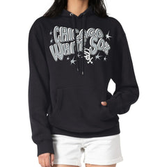 Chicago White Sox Starter Women's Fireworks Fleece Tri-Blend Pullover Hoodie - Black
