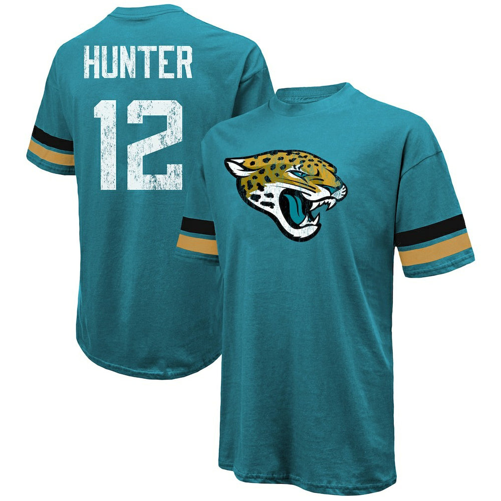 NFL Jacksonville Jaguars Travis Hunter  Majestic Threads 2025 NFL Draft First Round Pick Oversized T-Shirt
