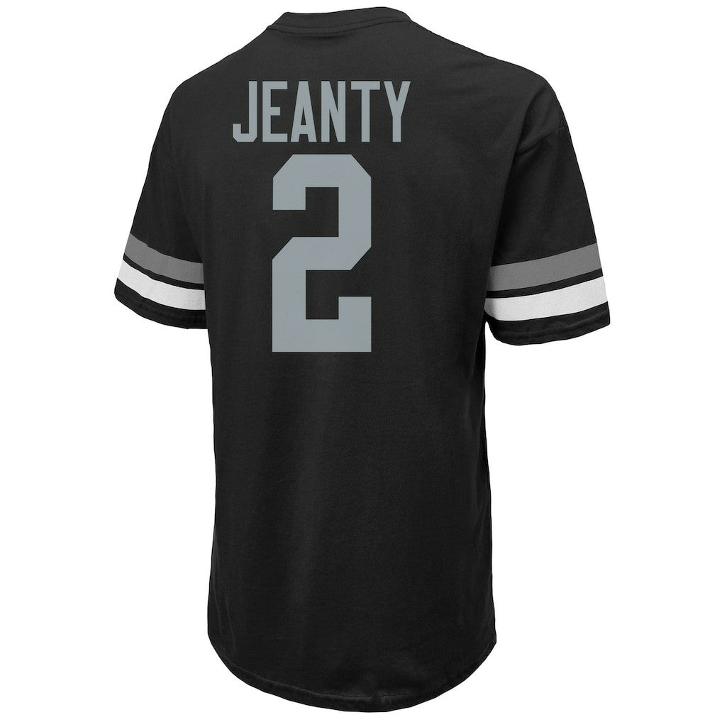 NFL Las Vegas Raiders Ashton Jeanty  Majestic Threads 2025 NFL Draft First Round Pick Oversized T-Shirt