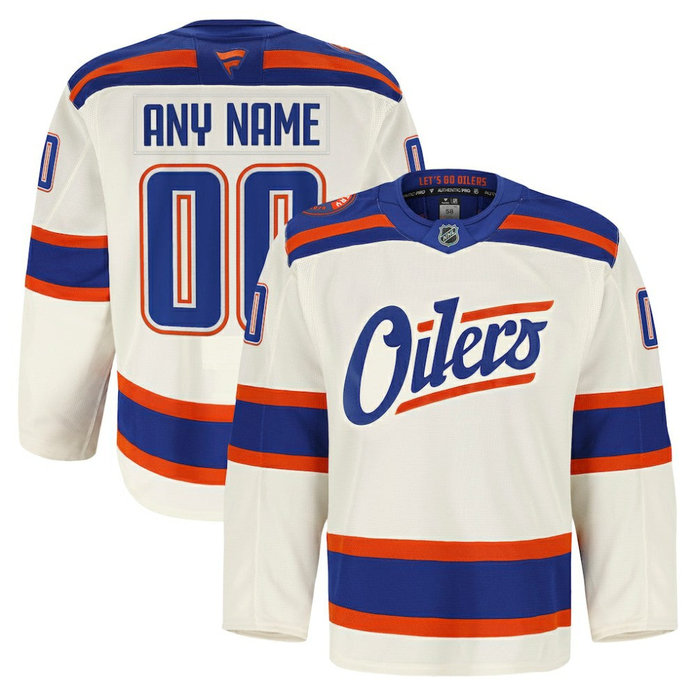 Edmonton Oilers Fanatics Alternate Authentic Pro Custom Jersey