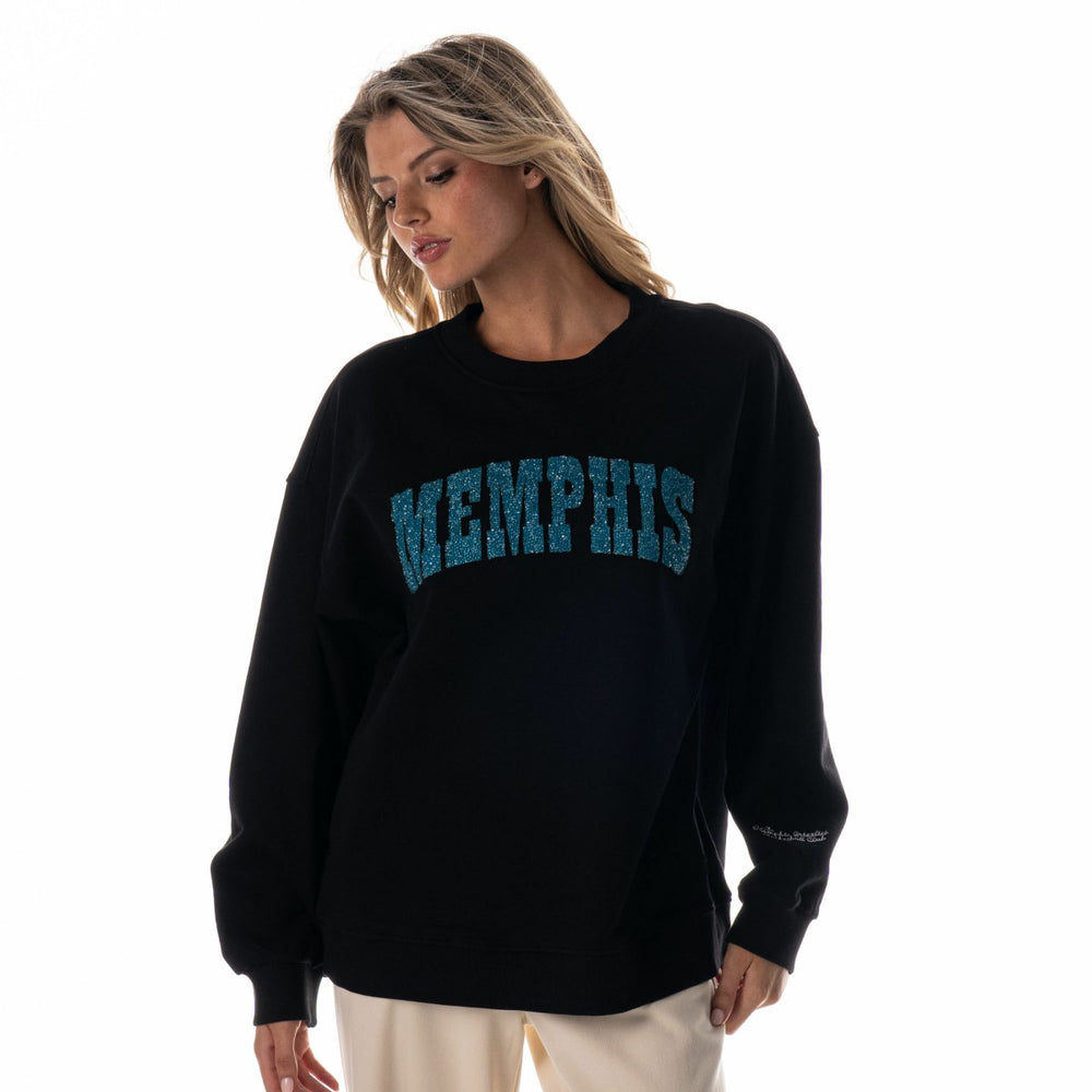 Memphis Grizzlies The Wild Collective Women's Rock Crystal Oversized Sweatshirt - Black online