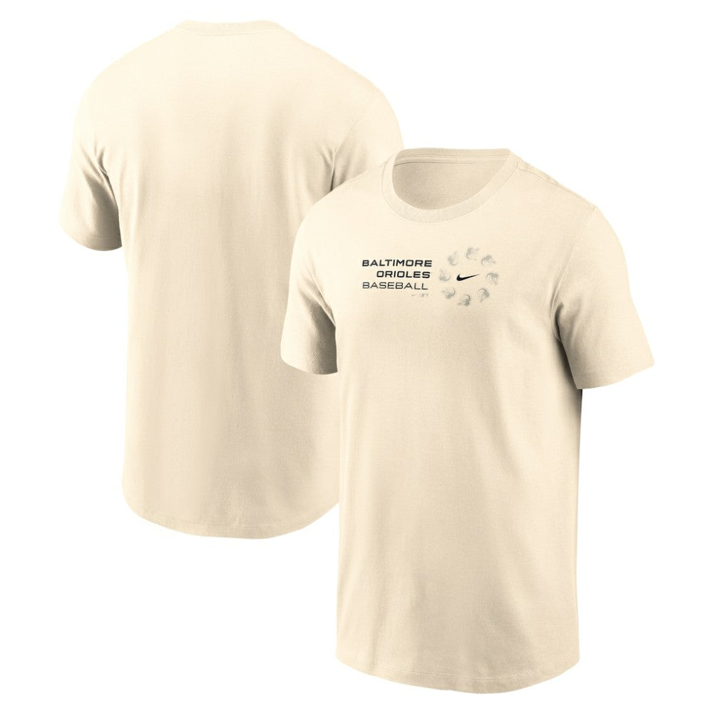 Baltimore Orioles Pinwheel Lockup T-Shirt - Natural | Nike