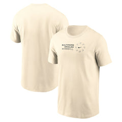 Baltimore Orioles Pinwheel Lockup T-Shirt - Natural | Nike