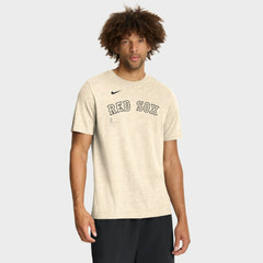 Boston Red Sox Wordmark Tri-Blend T-Shirt - Natural | Nike