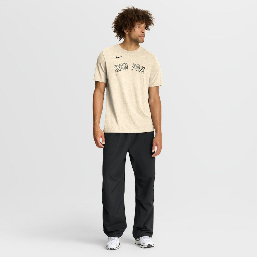 Boston Red Sox Wordmark Tri-Blend T-Shirt - Natural | Nike