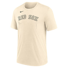 Boston Red Sox Wordmark Tri-Blend T-Shirt - Natural | Nike