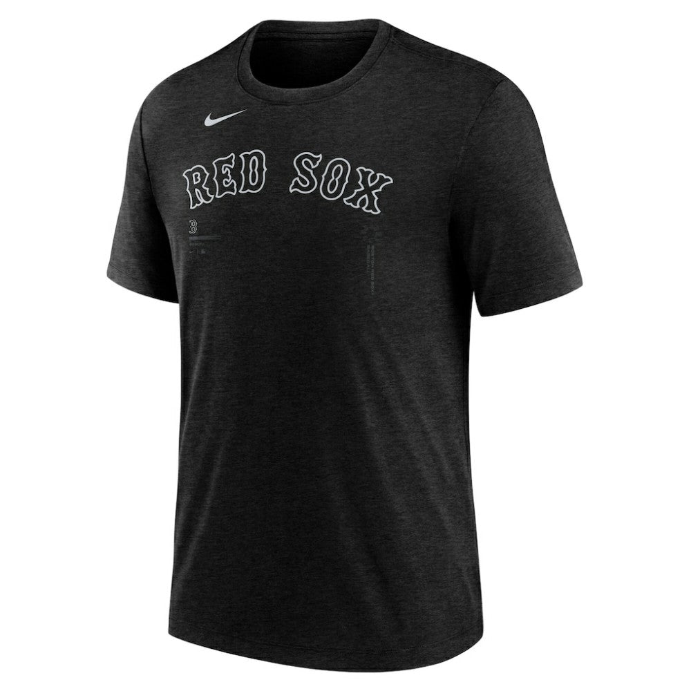 Boston Red Sox Wordmark Tri-Blend T-Shirt - Heather Black | Nike