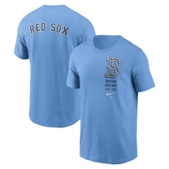 Boston Red Sox Record Shattered T-Shirt - Light Blue | Nike