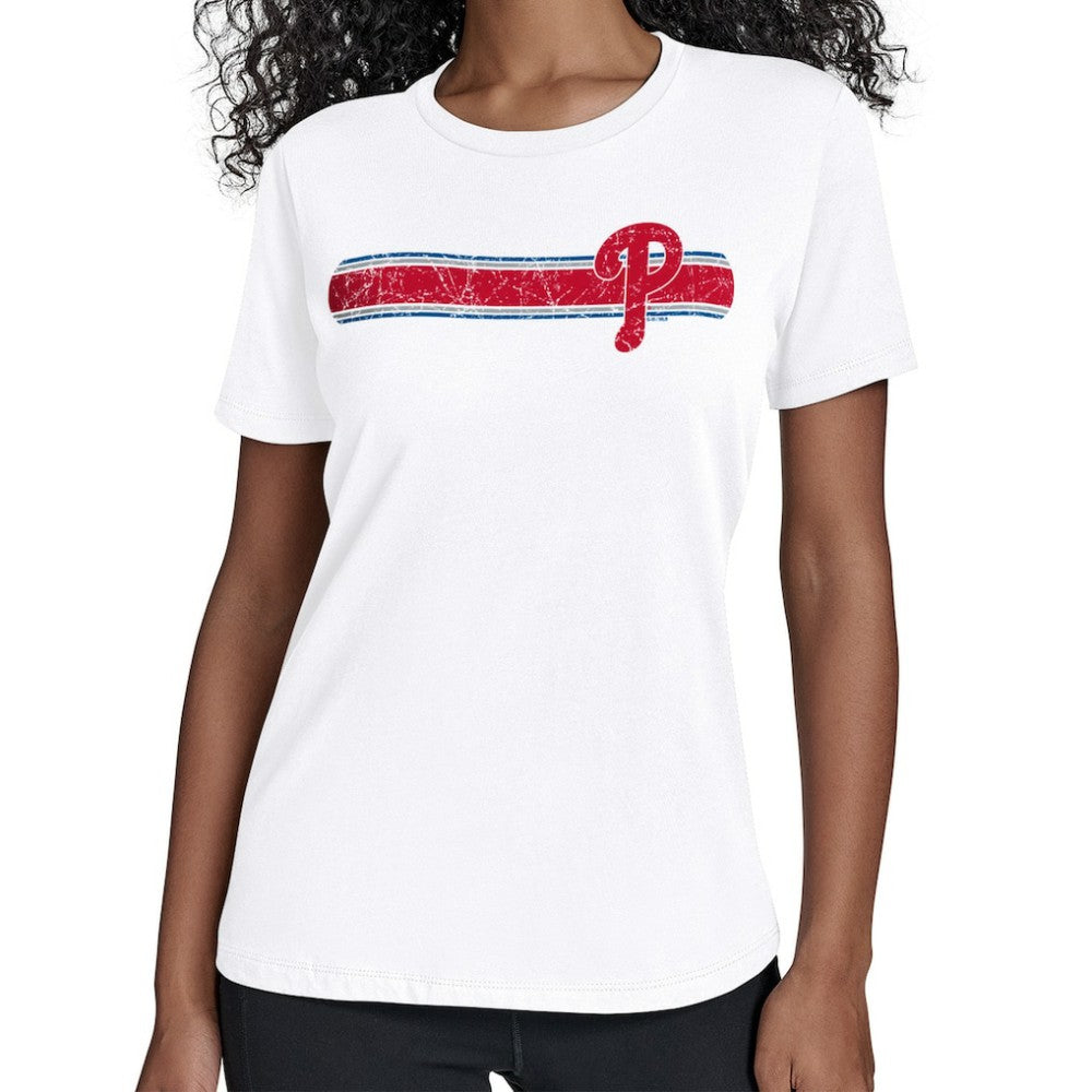 Philadelphia Phillies Starter Women's Team Stripe T-Shirt - White